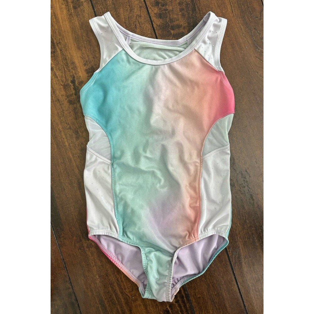 More than Magic Girls Multicolor Leotard with‎ Rhinestones Size Small (6/ 6X)